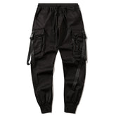 Techwear Ribbons Zipper Pockets Cargo Pants