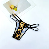 2PCS Leopard Camouflage Women G String Underwear