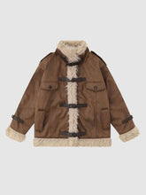 Retro One-Piece Wool Winter Fur Lamp Coat