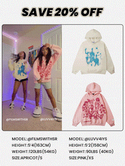 Cartoon Line Character Print Hoodie