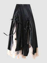 Retro Irregular Wrinkled Mesh Skirt