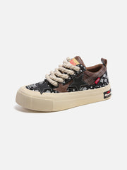 StarryGlide Vintage Plaid Star Skate Shoes