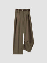 High Waist Straight Suit Casual Pants (Free Belt Included)