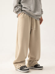 Retro Foot Split Adjustable Design Loose Casual Sweatpants