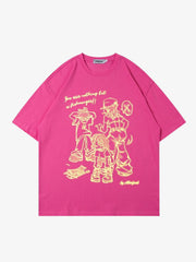 Hand Drawn Cartoon Character Graphic Tee