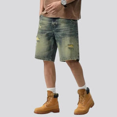 Vintage loose men's jean shorts