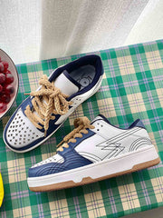 American Retro High Street Hemp Rope Lace-up Board Shoes