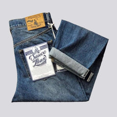 Stitched self-edge jeans for men