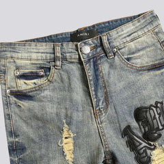 Distressed y2k jeans for men
