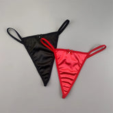 2pcs Glossy Satin Thong