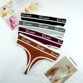 2pcs "Letters" Wide Waistband G String Cotton Pack Women Plus Size Comfortable Panties