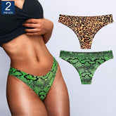 2pcs/pack Seamless Leopard Underwear