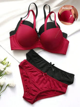 2sets Solid Underwire lingerie