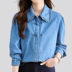 Loose jean shirt for ladies