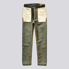 Slim raw self-edge jeans for men