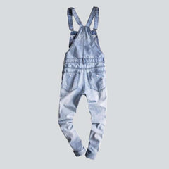 Slim fit men's denim overall