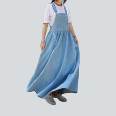 Bell-shaped light denim dress