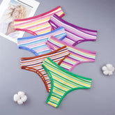 3PCS Sexy Colorful Cotton Thong