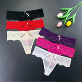 3PCS Sexy Women Front Opening Hole Thong