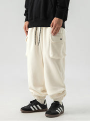 Retro Japanese Large Pocket Design Sweatpants