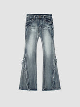 Retro Washed Flared Slim Fit Jeans