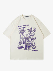Hand Drawn Cartoon Character Graphic Tee
