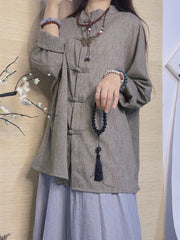 Japanese Style Linen Loose Shirt