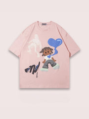 Skull Cartoon Print Tee