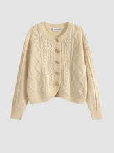 Twist Knitted Cardigan Sweater