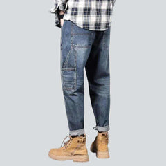 Patched legs carpenter men's jeans