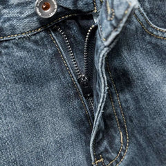 Slightly men's embroidered jeans