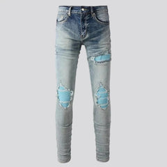 Grunge distressed jeans for men