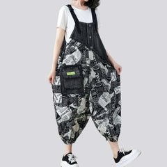 Women's jean baggy dungaree