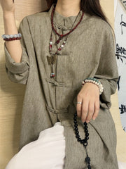 Japanese Style Linen Loose Shirt