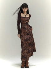 Original Chinese Style Maillard Long-Sleeved Dress