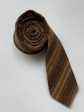 Japanese Retro Brown Striped Tie