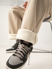 Retro Foot Split Adjustable Design Loose Casual Sweatpants