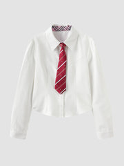 College Knitted Vest Shirt Skirt Suit