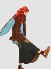 Retro Denim Irregular Fishtail Skirt