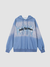 Retro Washed Embroidered Hooded Sweatshirt