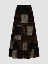 Retro Vintage Velvet Long Skirt