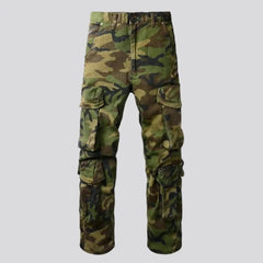 Camouflage men's denim pants