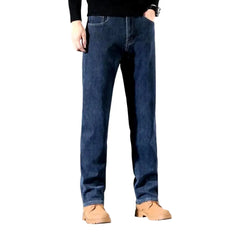 Stretchable casual dark men's jeans
