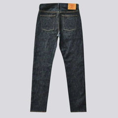 Raw tapered men's self-edge jeans