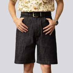 Regular back cinch jeans shorts