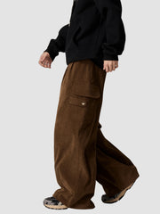 Loose Corduroy Cargo Pants