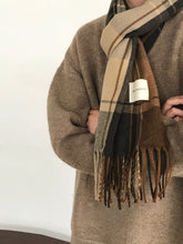 Retro Plaid Brushed Scarf