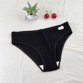 6 Pcs/Pack Black/White Ribbed Cotton Panties