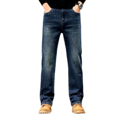 Vintage dark wash tapered men's jeans