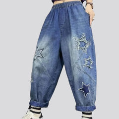 Baggy jean pants for women